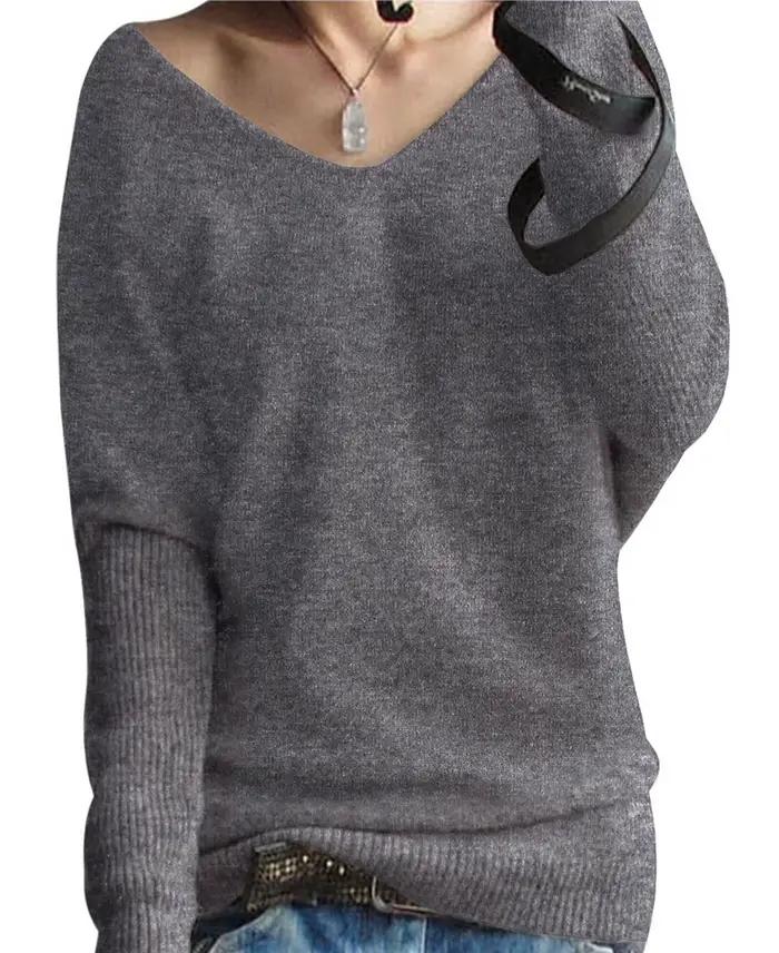 Pullover Vintage à Col en V en Laine Mérinos Femme Occasions Spéciales Automne Hiver Bureau Doux Élégant À Offrir