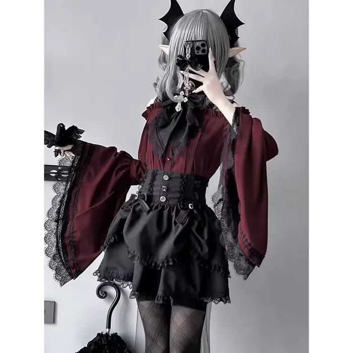 Jirai Kei Lolita Y2K-Chemises Kawaii pour Femme