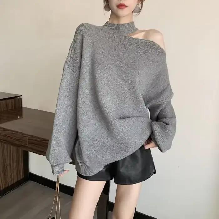 Pull femme col licou hauts en tricot