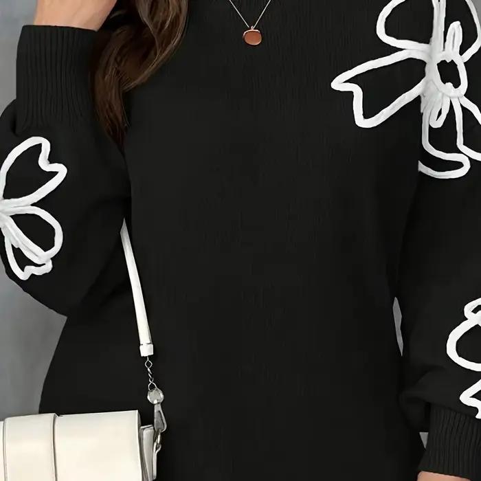 Robe pull en tricot grande taille pour femme