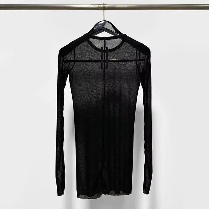 T-shirt à bascule en coton gothique pour femme, transparent et élégant, idéal pour les occasions spéciales et les sorties nocturnes