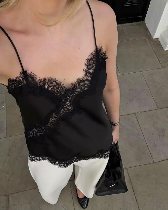 Haut asymétrique en Satin pour femmes