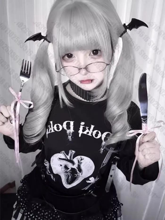 Kawaii haut court femmes gothique