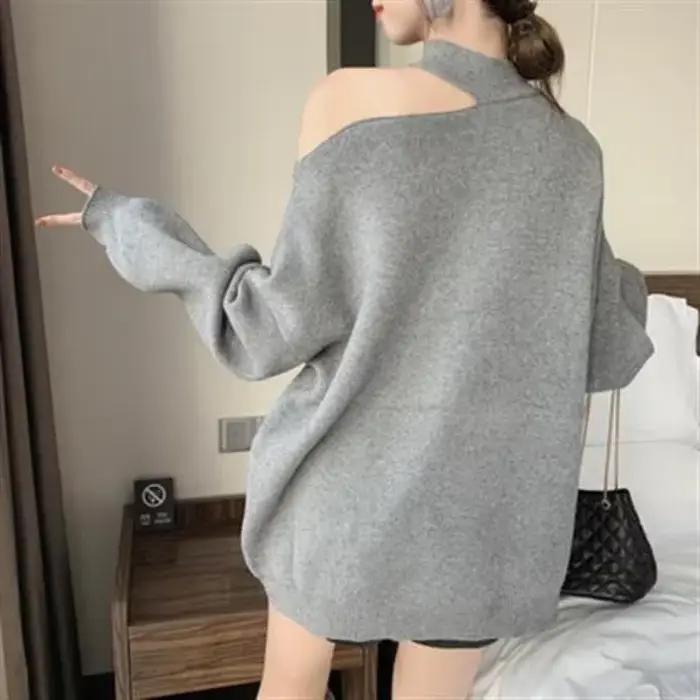 Pull femme col licou hauts en tricot