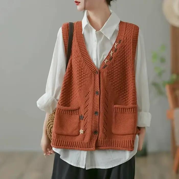 Gilet pull vintage pour femme
