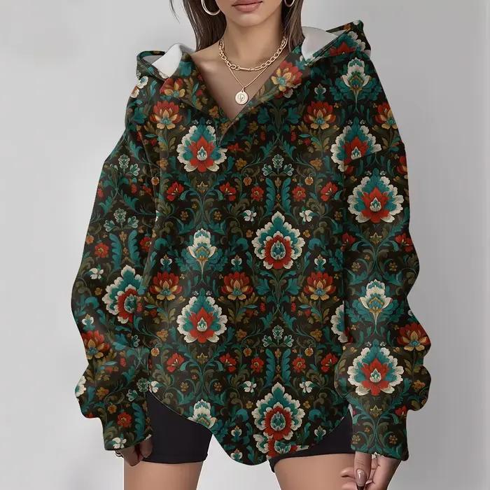 Sweat à capuche Boho maximaliste pour femme