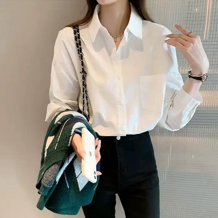 Chemise blanche 100% coton pour femme