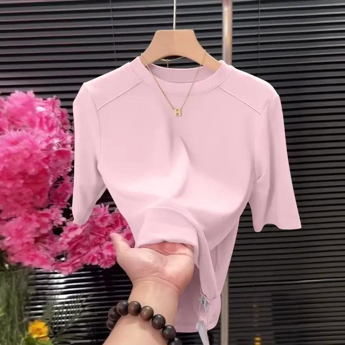 Haut à manches mi-longues pour femmes de style coréen