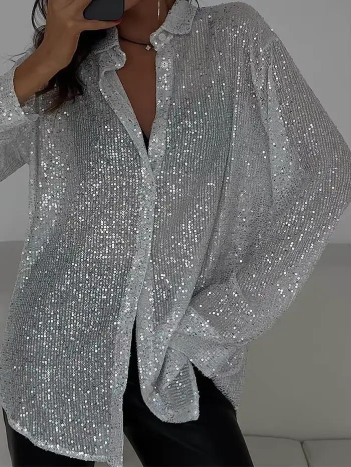 Tossy-Cardigan à Revers à Paillettes pour Femme