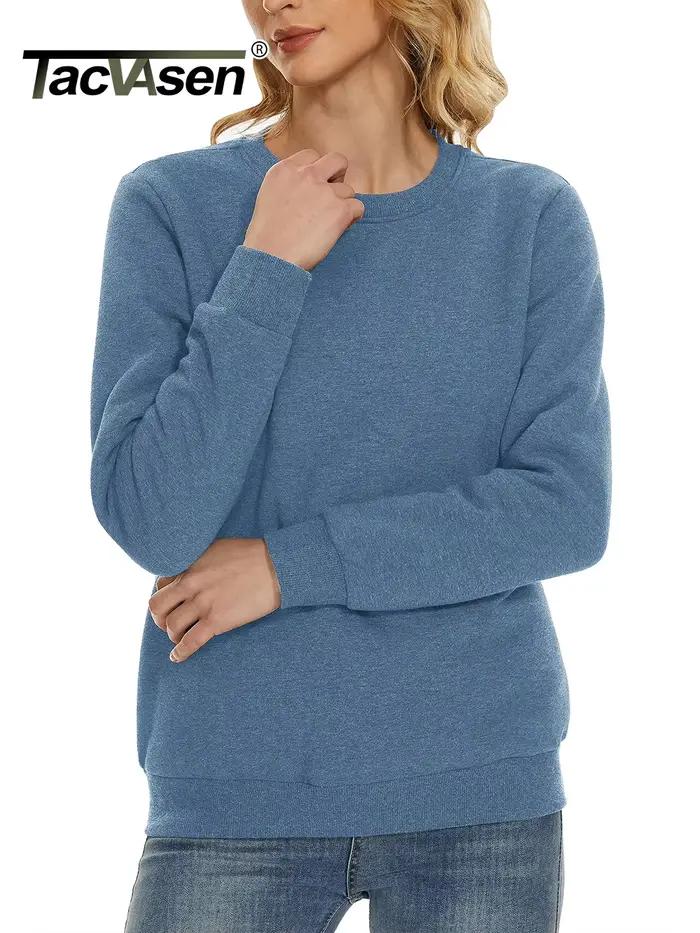 TACVASEN hiver Sherpa doublé sweat femmes épais chaud polaire sweats maison fête décontracté