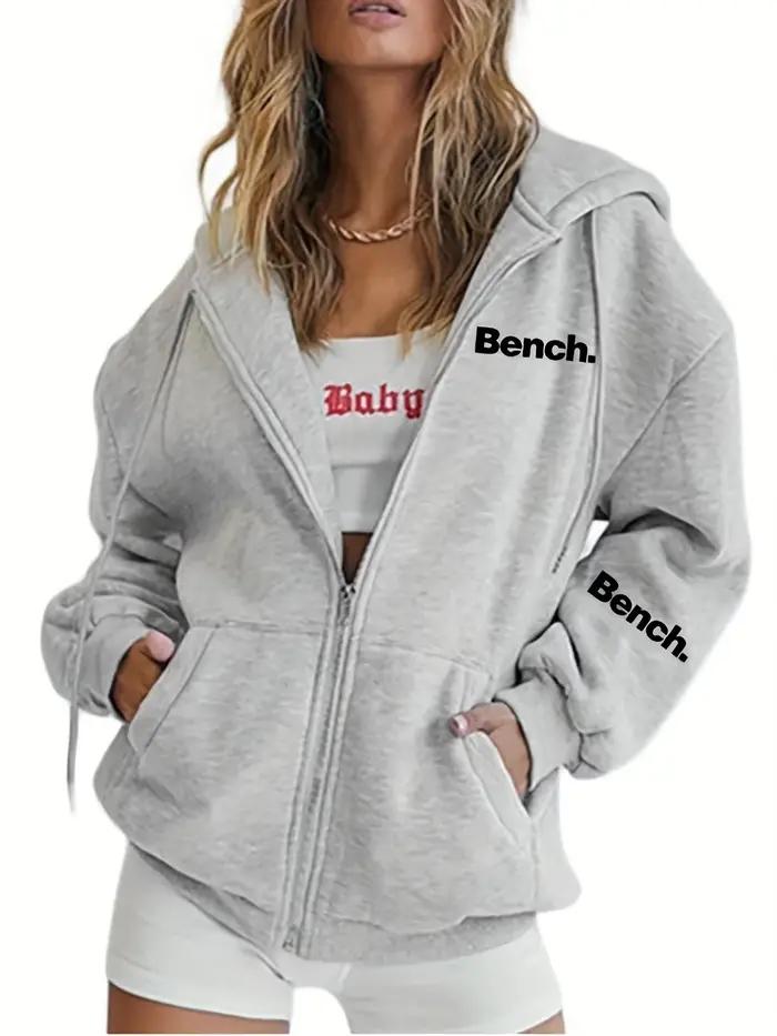 Y2K mode gris sweat-shirt zippé pour femmes automne hiver veste à capuche poches quotidiennes à manches longues solide