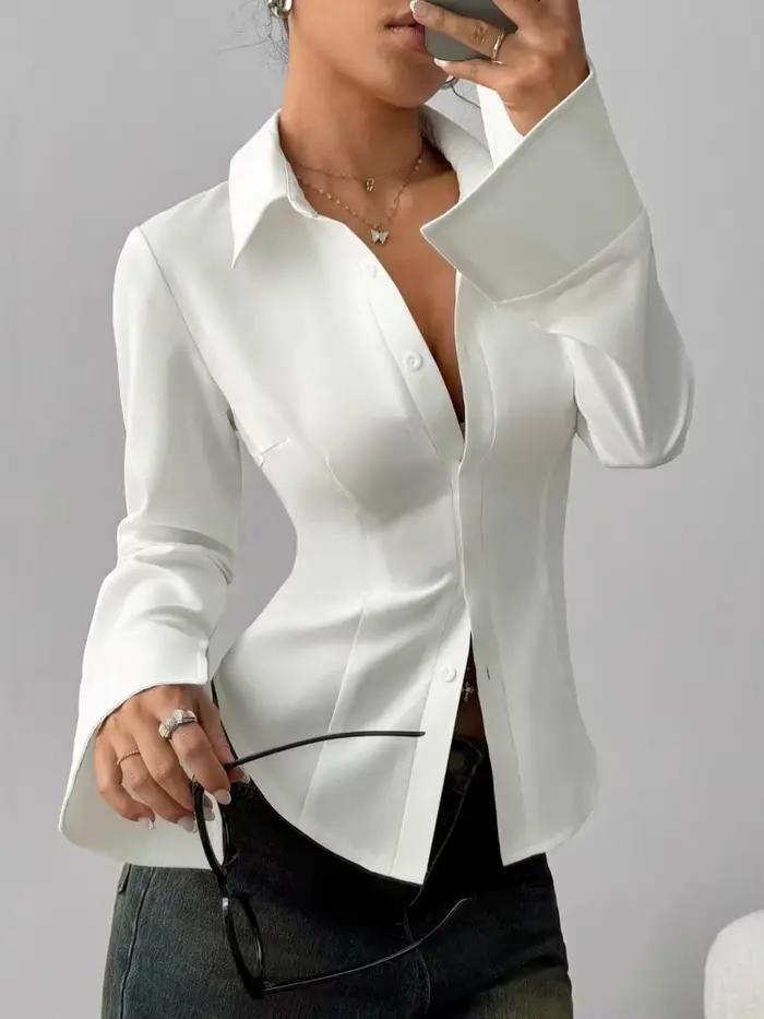 Femmes Blouses 2026 printemps automne à manches longues Blouse femme