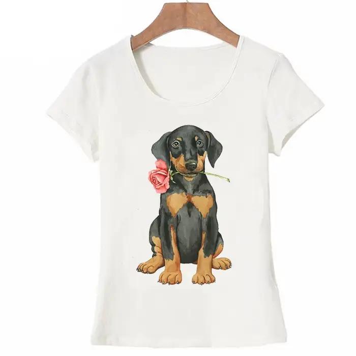 2021 Nouveau Valentine Rose jeune fille T-Shirt D'été Hipster femmes