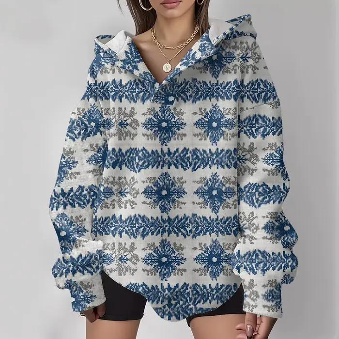 Sweat à capuche Boho maximaliste pour femme
