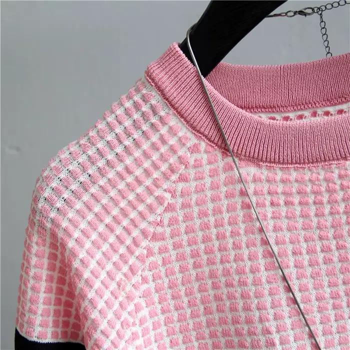 Blouse en polyester et coton vintage à manches courtes avec dentelle pour femmes, idéale pour l'été et les occasions spéciales