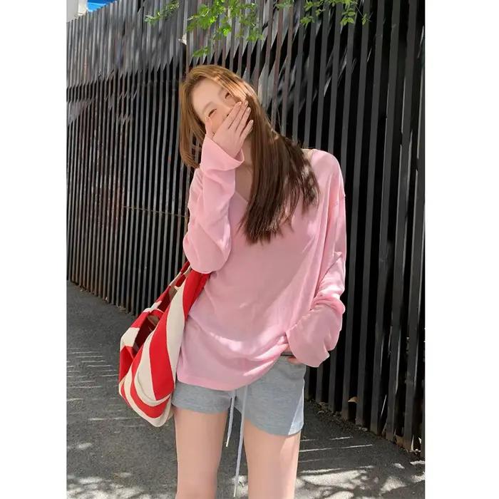 Blouse rose anti-UV pour femme