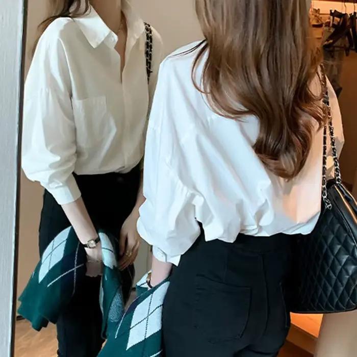 Chemise blanche 100% coton pour femme