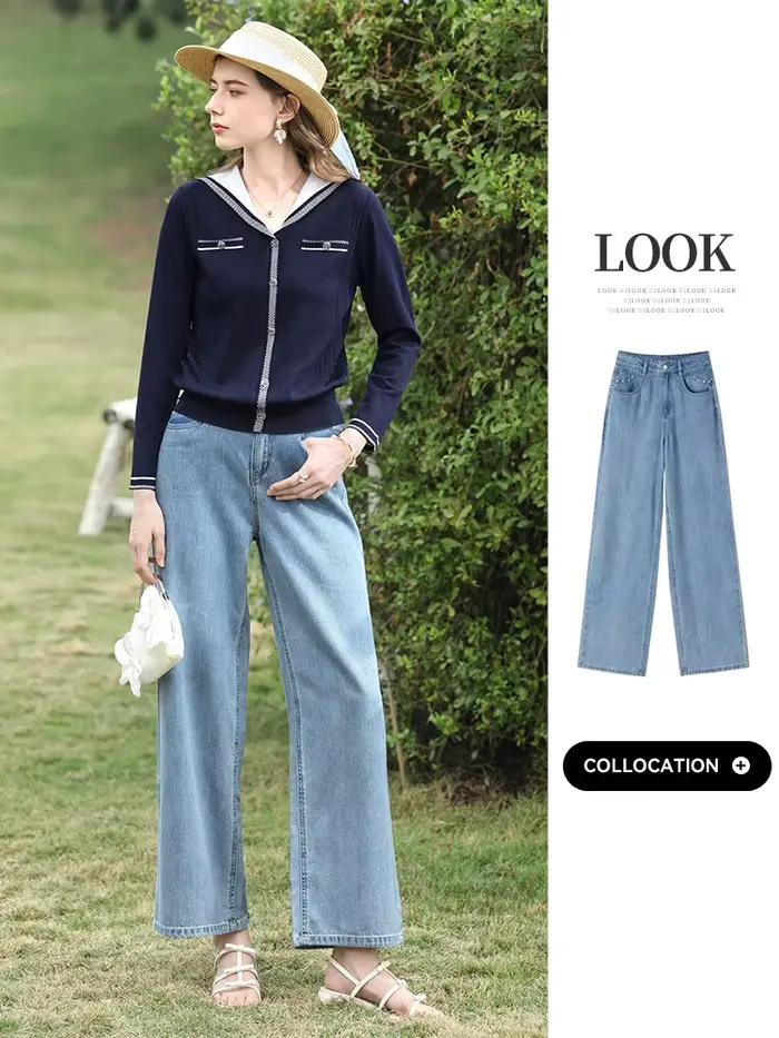 I BELIEVE YOU Haut tricoté bleu marine pour femme