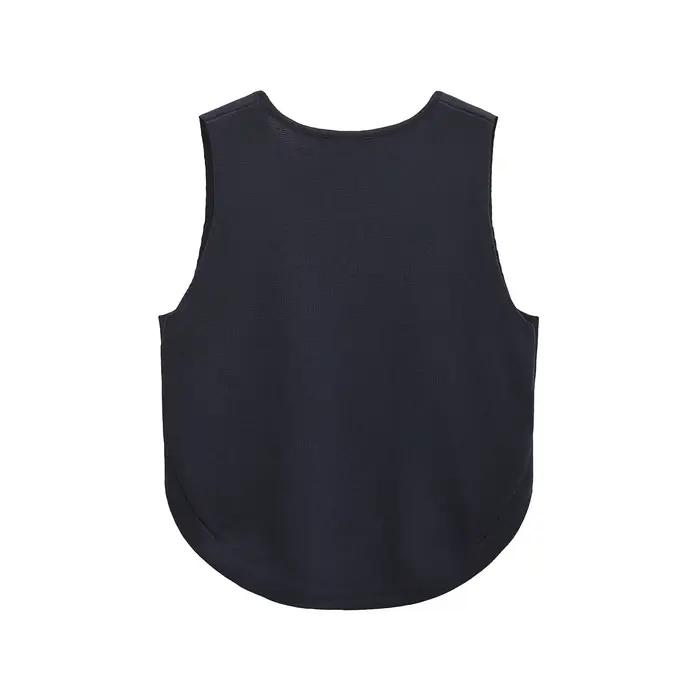 2025 Haut sans manches chic pour femme avec boucles latérales Ourlet asymétrique