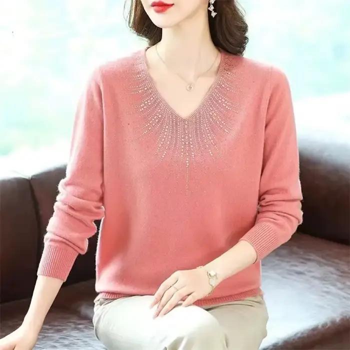 Pull à col roulé en acrylique et coton pour femme, décontracté et élégant, idéal pour les occasions automnales et hivernales