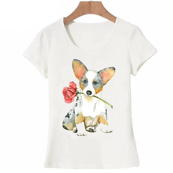 2021 Nouveau Valentine Rose jeune fille T-Shirt D'été Hipster femmes