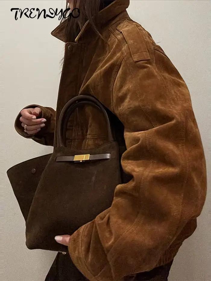 Veste bombardier à manches longues pour femme
