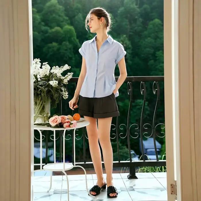 Chemisiers élégants en coton OLrain pour femmes