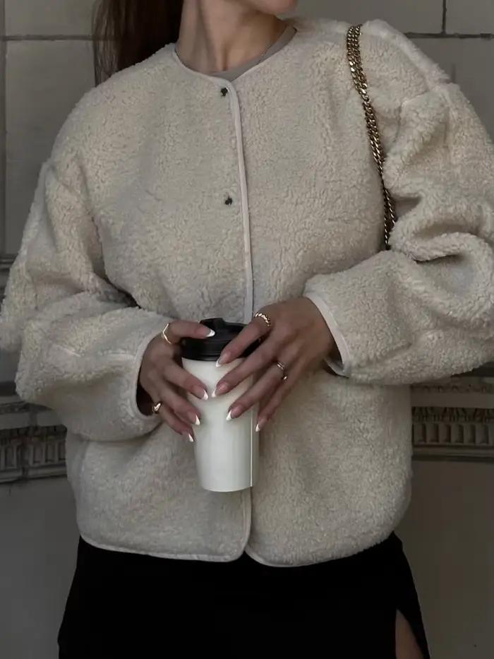 Veste courte en polaire pour femmes
