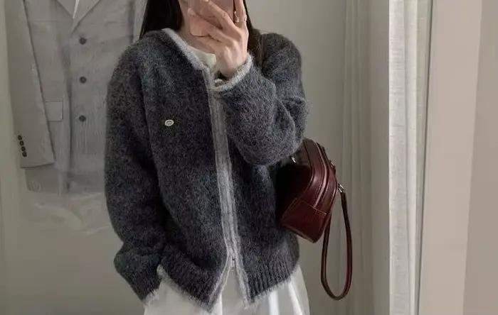 Veste pull à capuche pour femme