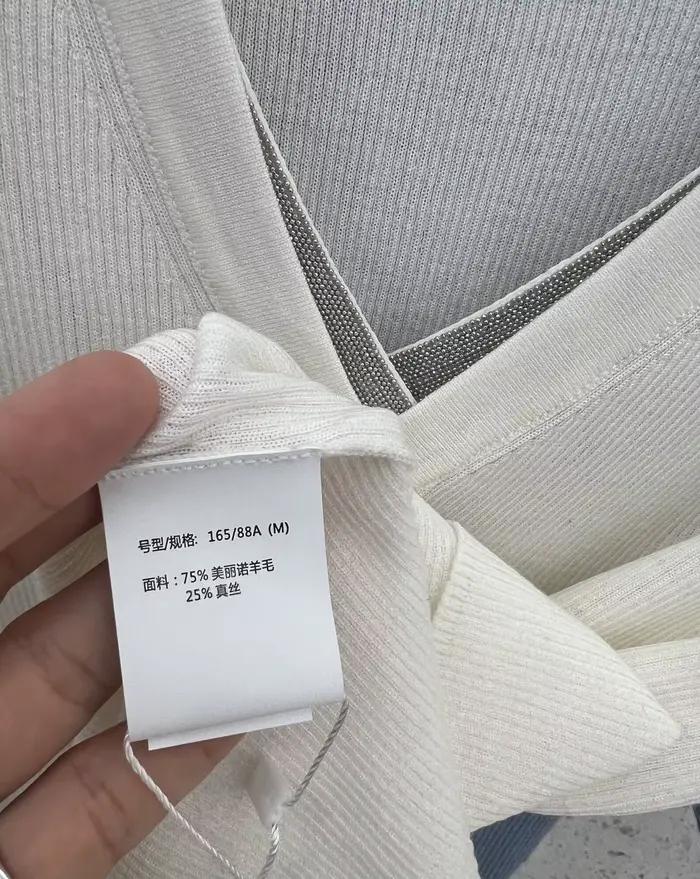 Haut en tricot de soie et laine pour femme