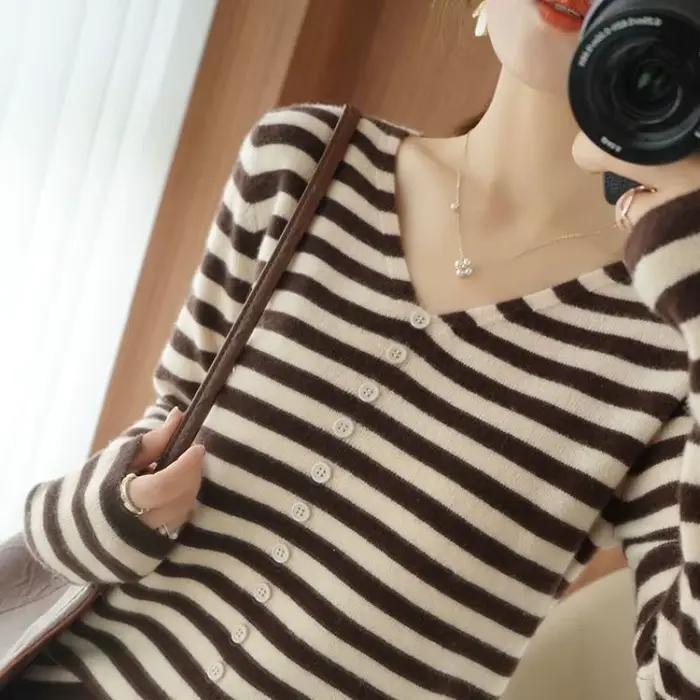 Pulls pour femmes à rayures tendance offre mode 2025 porter au travail