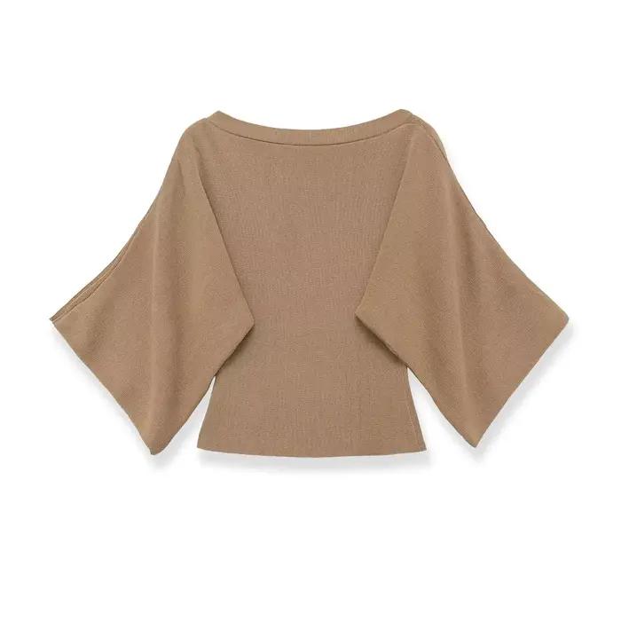 Pull en maille boutonné pour femme