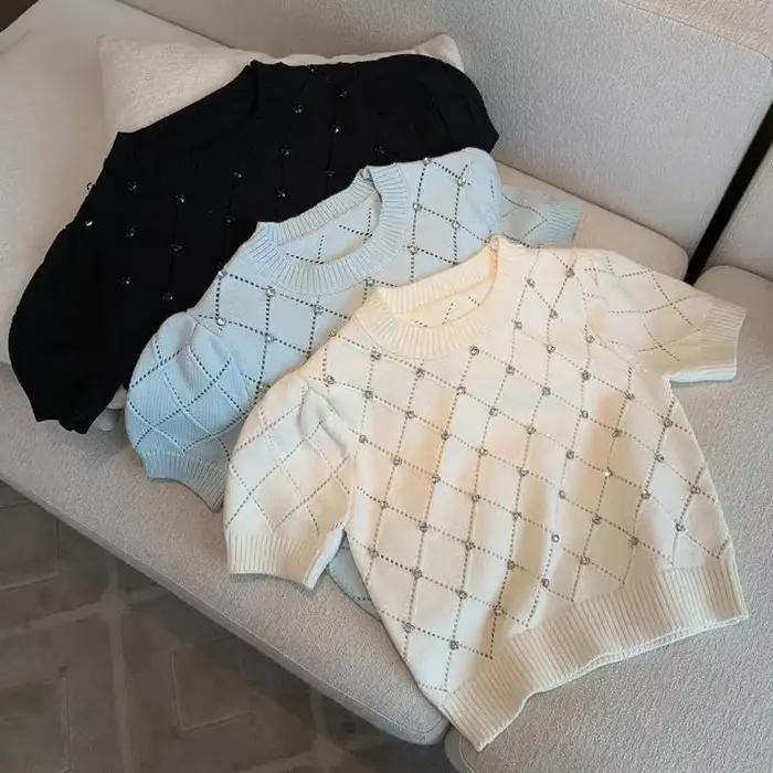 Pull à Manches Courtes pour Femme