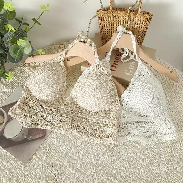 Femme haut sexy Crochet débardeurs femmes Corset