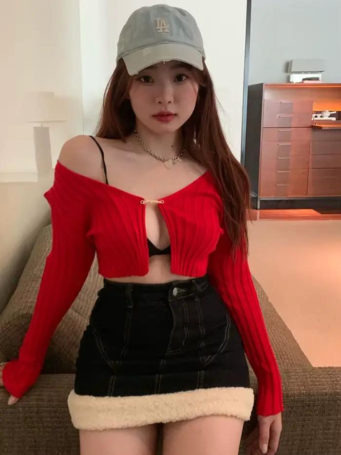 T-Shirt Femme Tongirl en Polyester et Élasthanne Col en V Pailleté Pour Soirées et Carnavals