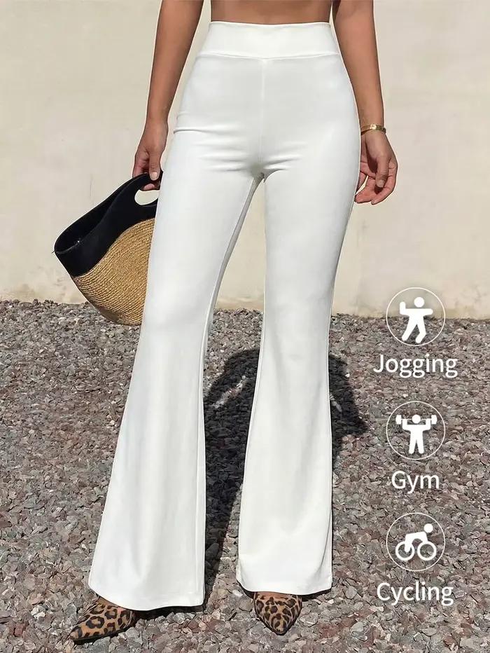 Pantalon évasé taille haute pour femme