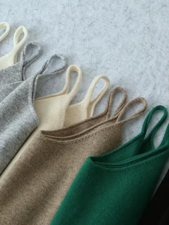 Femmes pull gilet 100% laine mérinos gilet à bretelles sans manches pull automne hiver gilet femme gilet chaud col en v vêtements