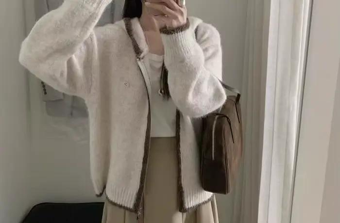 Veste pull à capuche pour femme