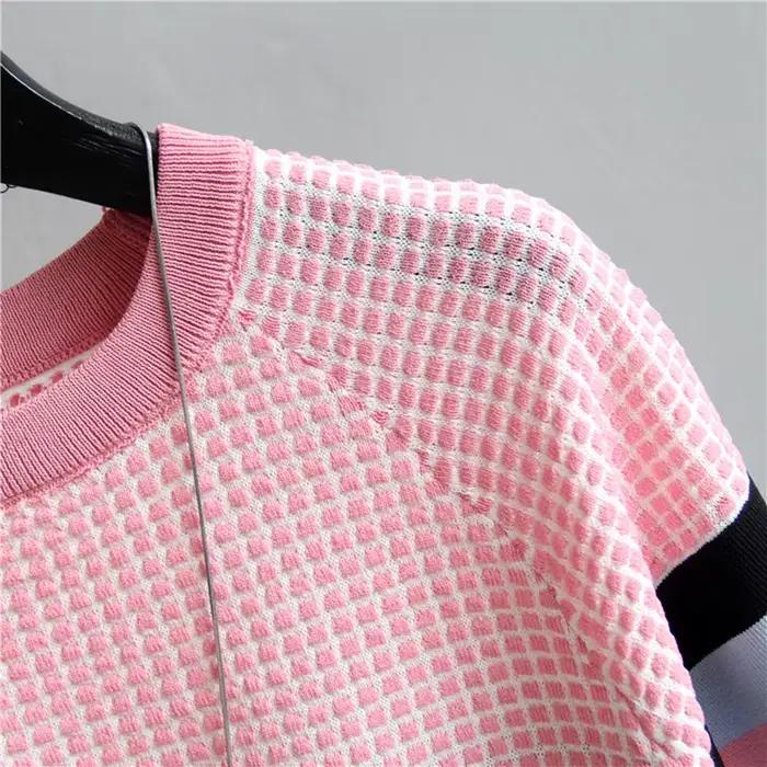 Blouse en polyester et coton vintage à manches courtes avec dentelle pour femmes, idéale pour l'été et les occasions spéciales