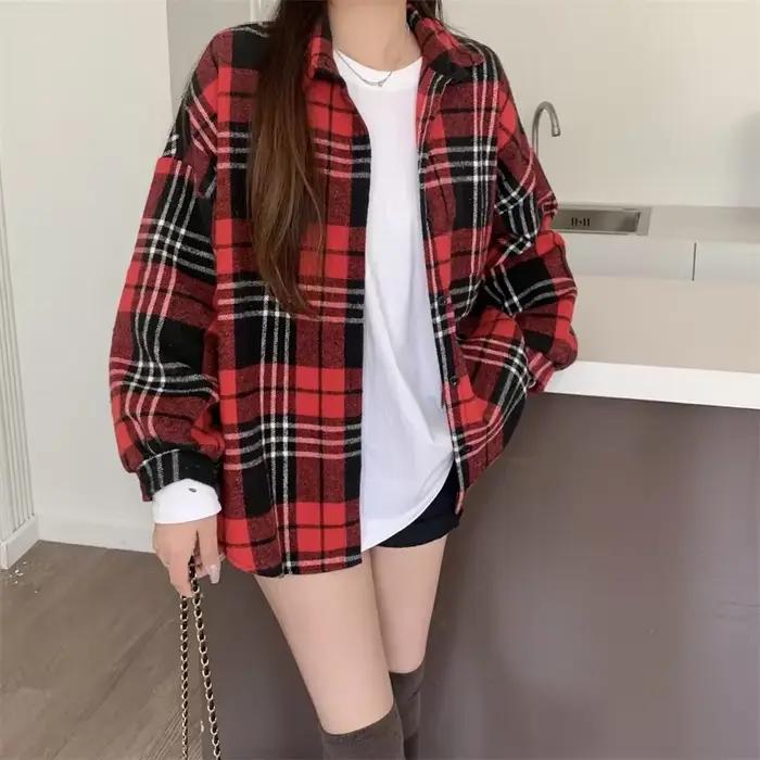 Chemise à carreaux Glutnel pour femme