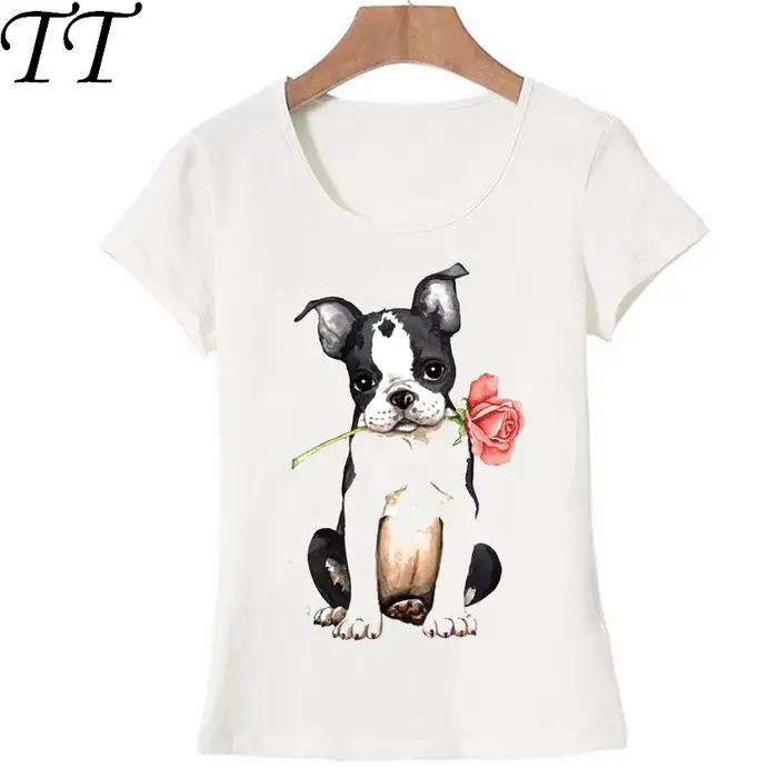 2021 Nouveau Valentine Rose jeune fille T-Shirt D'été Hipster femmes