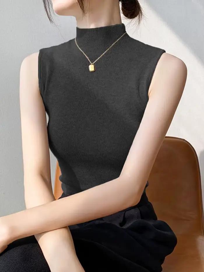 Débardeur tricoté pour femme 2026 – Collection Printemps-Été – Coupe ajustée