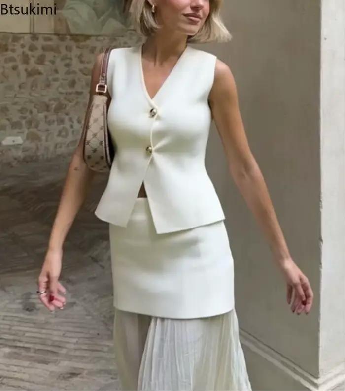 Hauts minimalistes confortables à deux boutons pour femmes