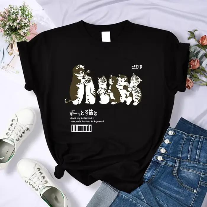 Y2k 90s chat mignon chemise femmes drôle dessin animé T-shirt Harajuku graphique Ulzzang T-shirt est