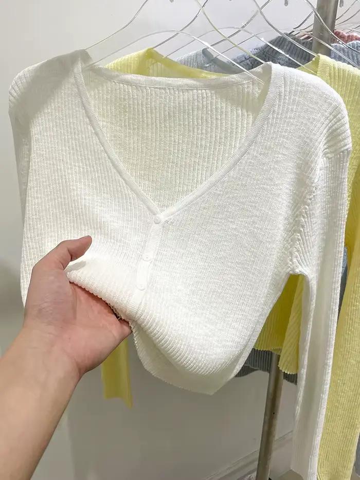 Cardigan coréen pour femmes, mince, décontracté, solide, résistant au soleil, tout-assressentiavec t
