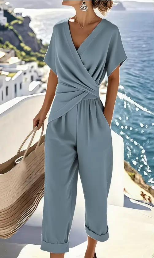 Vêtements pour femmes, nouveau tempérament à la mode, élégant, couleur unie, ensemble irrégulier à m