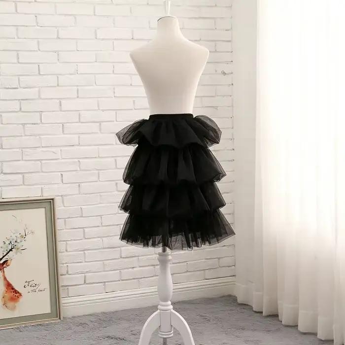 Jupon de soutien pour jupe Lolita pour femme, en tissu doux, effet remonte-fesses, forme cloche, san