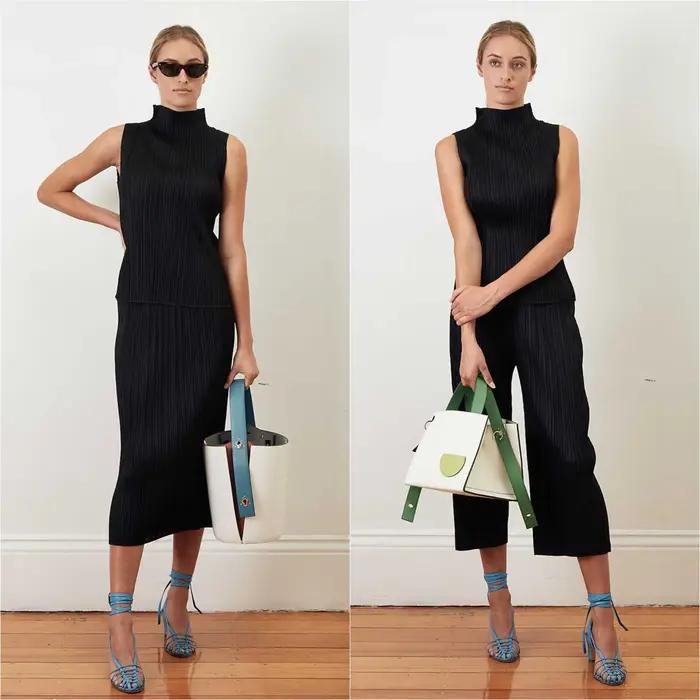 ALSEY-T-shirt plissé à col en fibre pour femme, vêtement simple, slim et résistant, style coréen, no