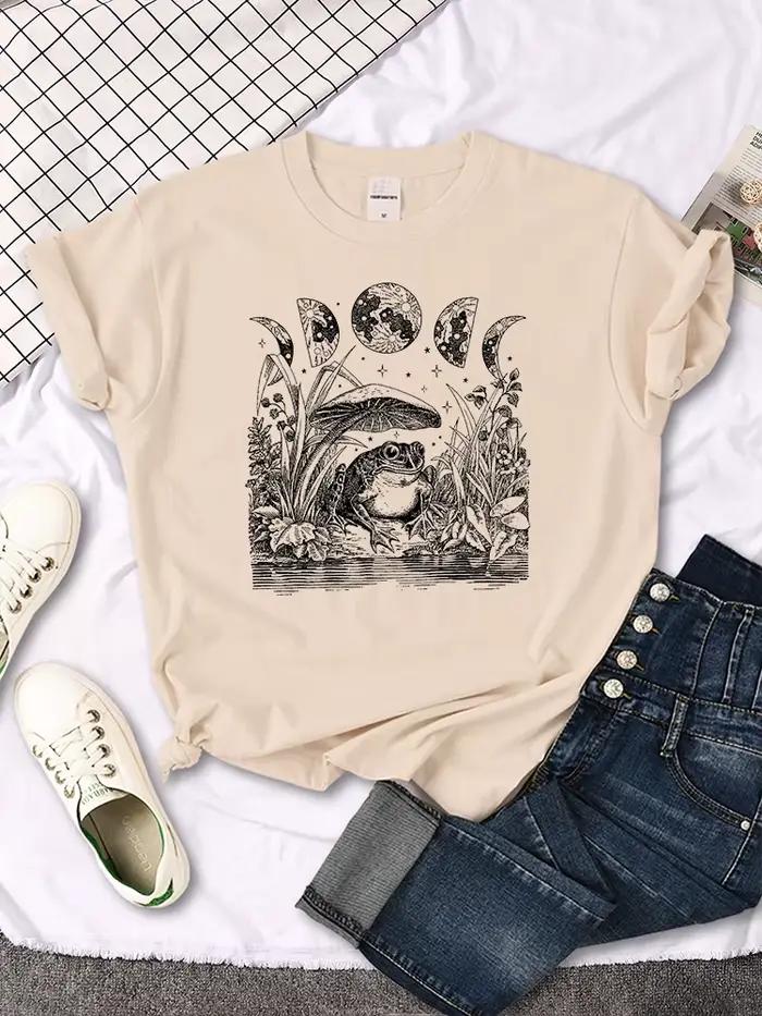 T-shirt à manches courtes et col rond pour femmes, vêtements hip hop décontractés, tee-shirt de rue,