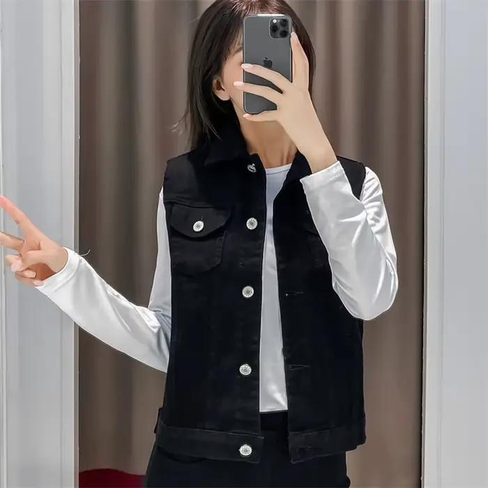 Gilet en Jean Surdimensionné pour Femme, Veste Décontractée, 6XL, Printemps Été